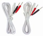 TENS Lead Wires (2 Pcs) – Replacement Cables Compatible with NeuroTrac, ActivLife & Other TENS EMS Devices for Muscle Stimulation and Pain Relief